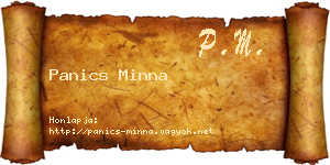 Panics Minna névjegykártya